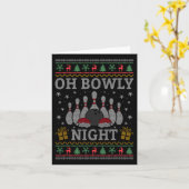Carte Oh Bowly Night Bowling Noël Doux moche Bowl (Fleur jaune)