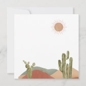 Carte Oh Boy Baby shower Southwes Boho Cactus Désert (Dos)