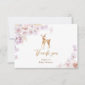 Carte Oh cerf baby shower merci (Devant)