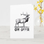 Carte Oh Cerf Expression Graphique Audacieuse (Fleur jaune)
