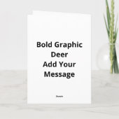 Carte Oh Cerf Expression Graphique Audacieuse (Dos)