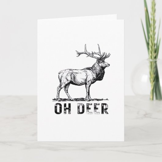 Carte Oh Cerf Expression Graphique Audacieuse (Devant)