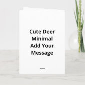 Carte Oh Cerf Mignon Design Minimaliste (Dos)