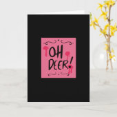 Carte Oh Cerf Minimaliste Esthétique (Fleur jaune)