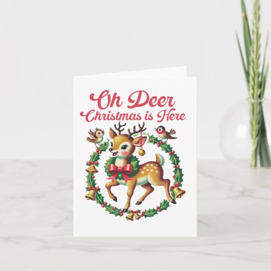 Carte Oh cerf Noël est arrivé (Devant)