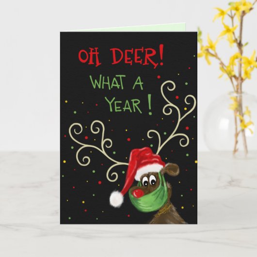 Carte Oh cerf! Quelle année! Inspirivité (Fleur jaune)