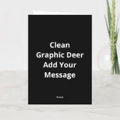 Carte Oh Cerf Style Graphique Propre (Dos)