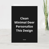 Carte Oh Cerf Style Minimaliste Propre (Dos)
