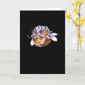 Carte Oh Cerf Style Minimaliste Propre (Fleur jaune)