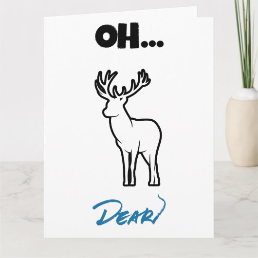 Carte Oh, Cher Amusant Anniversaire Anniversaire (Devant)