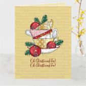 Carte Oh Christmas Tea ! (Fleur jaune)