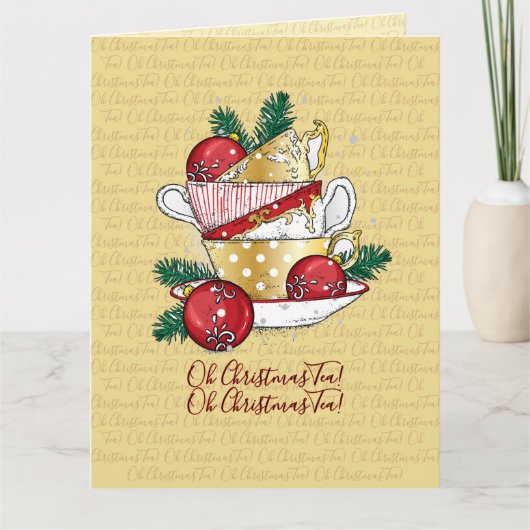 Carte Oh Christmas Tea ! (Devant)