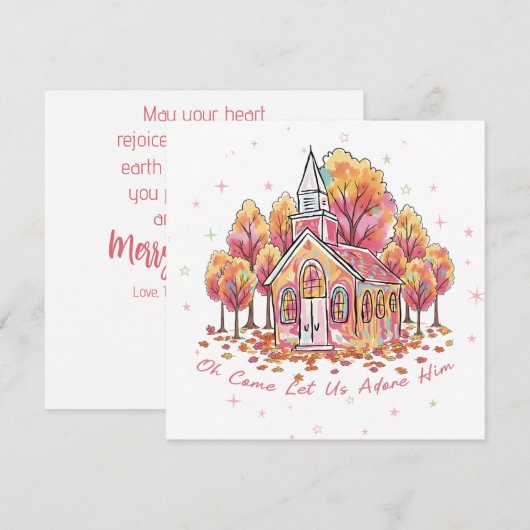 Carte “Oh Come Let Us Adore Him”  (Devant / Derrière)