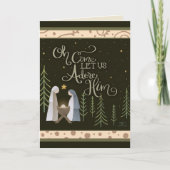 Carte Oh Come Let Us Adore Him Jesus Christmas  (Devant)
