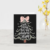 Carte Oh Come Let Us Adore Him Nativity Christmas Tree C (Fleur jaune)