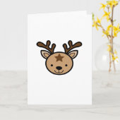 Carte Oh Cute Deer Minimal Design (Fleur jaune)