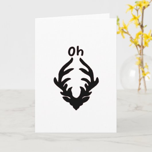 Carte Oh Deer Artistic Clean Style (Fleur jaune)