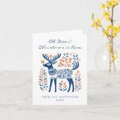 Carte Oh Deer Christmas (Fleur jaune)