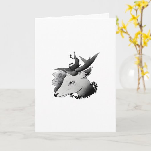 Carte Oh Deer Classic Style (Fleur jaune)