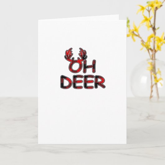 Carte Oh Deer Clean Layout (Fleur jaune)