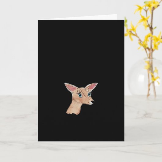 Carte Oh Deer Clean Modern  (Fleur jaune)
