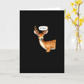 Carte Oh Deer Cute Punny Deer Saying Whimsical Quote (Fleur jaune)
