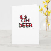 Carte Oh Deer Disposition Propre (Fleur jaune)