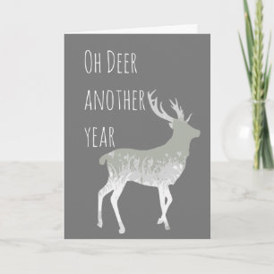 Carte Oh Deer Encore Une Année Anniversaire Stag Animal