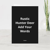 Carte Oh Deer Hunter Rustic Outdoor Design (Dos)