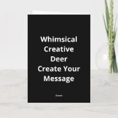 Carte Oh Deer Me Whimsical Creative Design (Dos)