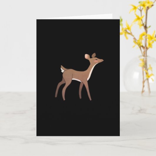 Carte Oh Deer Me Whimsical Creative Design (Fleur jaune)