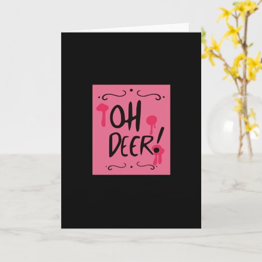 Carte Oh Deer Minimal Aesthetic (Fleur jaune)