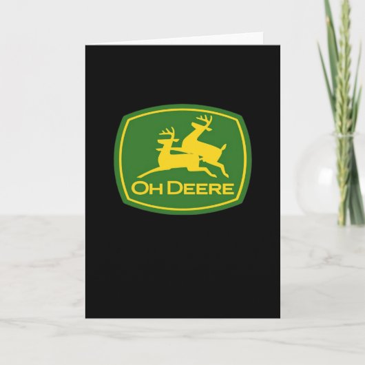 Carte Oh Deer Minimal Modern Design Folded Greeting Card (Devant)