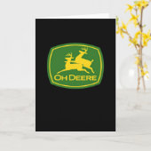 Carte Oh Deer Minimal Modern Design Folded Greeting Card (Fleur jaune)