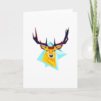 Carte Oh Deer Minimal Rustic Style Folded Greeting Card