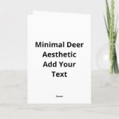 Carte Oh Deer Minimal Style Folded Greeting Card (Dos)