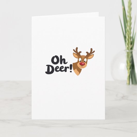Carte Oh Deer Modern Aesthetic Style (Devant)