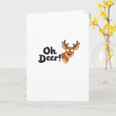 Carte Oh Deer Modern Aesthetic Style (Fleur jaune)