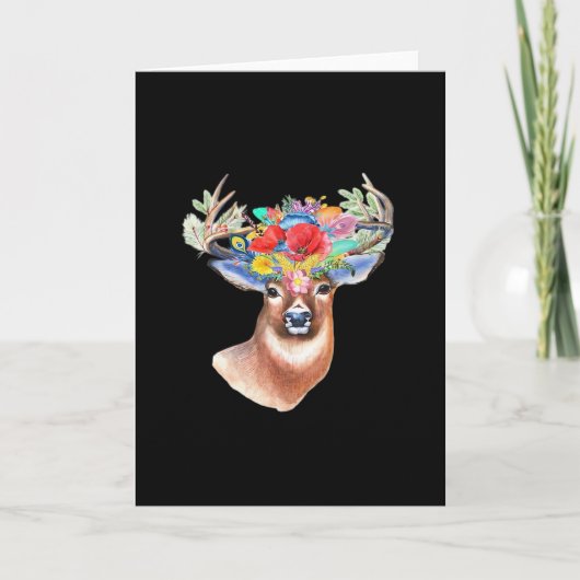 Carte Oh Deer Modern Artistic Style Folded Greeting Card (Devant)