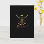 Carte Oh Deer Moderne et Élégant (Fleur jaune)