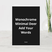 Carte Oh Deer Monochrome Minimal Design (Dos)