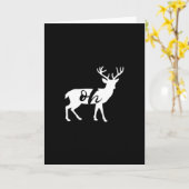 Carte Oh Deer Monochrome Minimal Design (Fleur jaune)