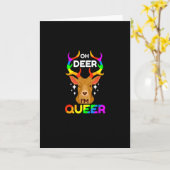 Carte Oh Deer Queer Creative Modern Style (Fleur jaune)