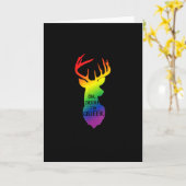 Carte Oh Deer Queer Pride Celebration Funny LGBT Gift (Fleur jaune)