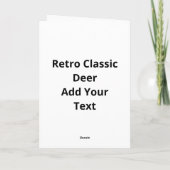 Carte Oh Deer Retro Classic Design Folded Greeting Card (Dos)