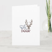 Carte Oh Deer Retro Classic Design Folded Greeting Card (Devant)