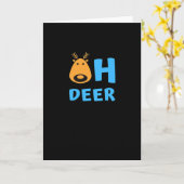 Carte Oh Deer Retro Holiday Vibe  (Fleur jaune)