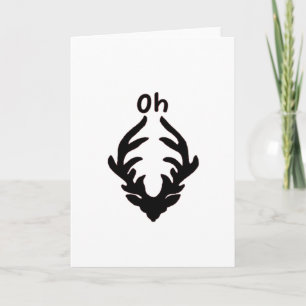 Carte Oh Deer Style Artistique Propre