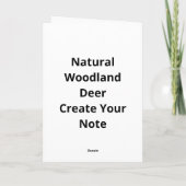 Carte Oh Deer Style Bois Naturel (Dos)