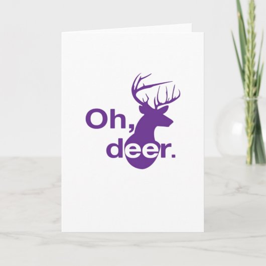 Carte Oh Deer Style Bois Naturel (Devant)